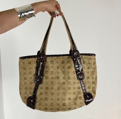 Brown Monogram Tote Bag