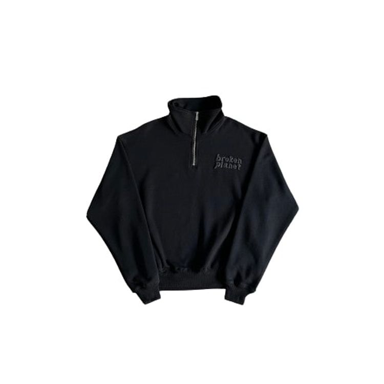 Broken Planet Black Quarter Zip Hoodie