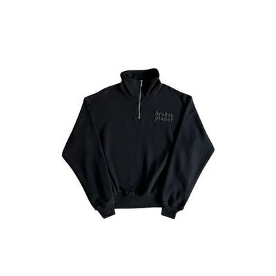 Broken Planet Black Quarter Zip Hoodie