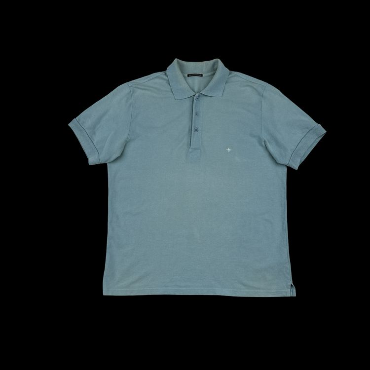 matsiland  Stone Island 2010 Blue Cotton Compass Polo Shirt - Large product image