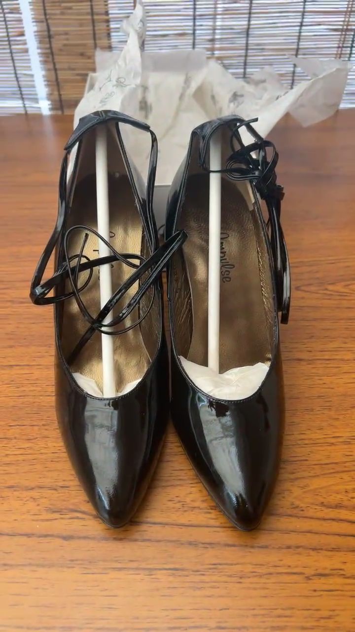 Brand New Black Patent Heels size 5 image 1