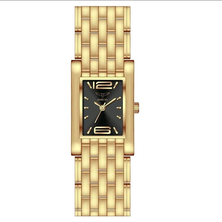Invicta Specialty I by Invicta Gold-Tone Blk Dial 21mm Womens Watch - Model 69905