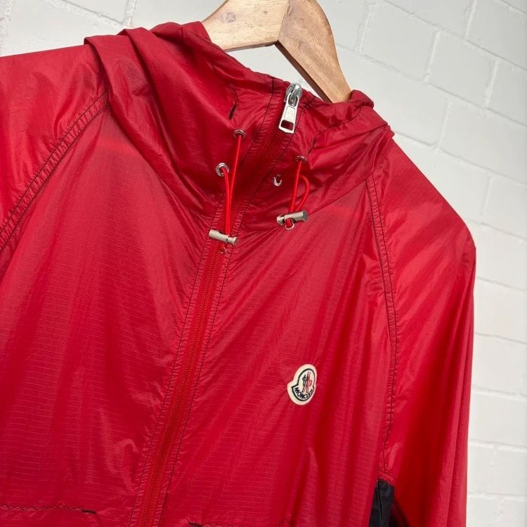 Moncler Dronne Red/Black Lightweight Track Jacket Windbreaker image 2
