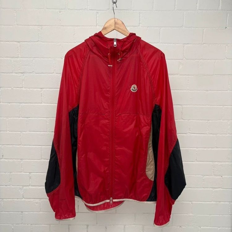 Moncler Dronne Red/Black Lightweight Track Jacket Windbreaker image 1