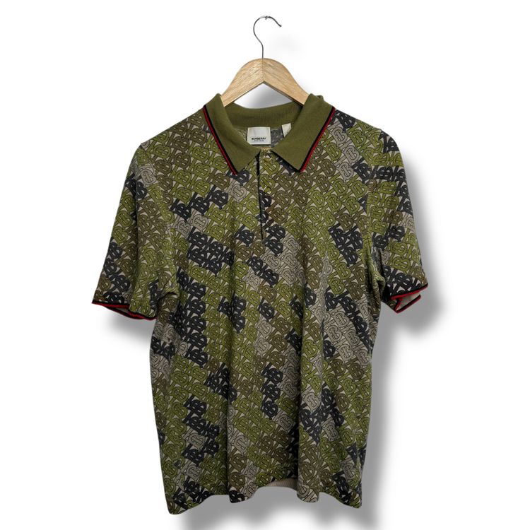 Burberry monogram Polo Shirt Green, large