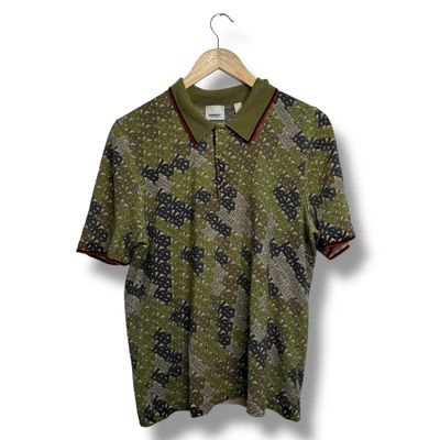 Burberry monogram Polo Shirt Green, large
