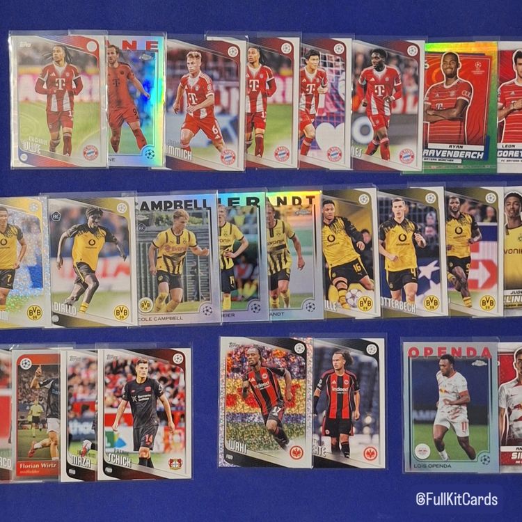 Topps Bundesliga 26 Card Bundle Topps Football Cards Kane Wirtz Bellingham Mint product image
