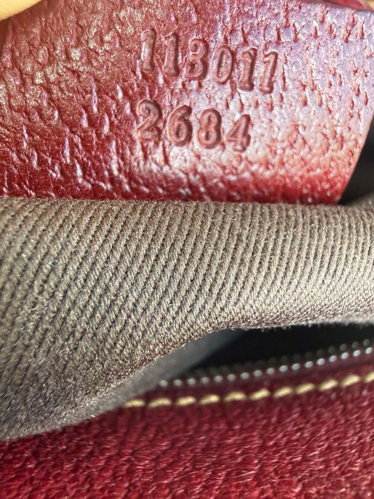 Gucci Monogram Burgundy Tote Bag imagen 18