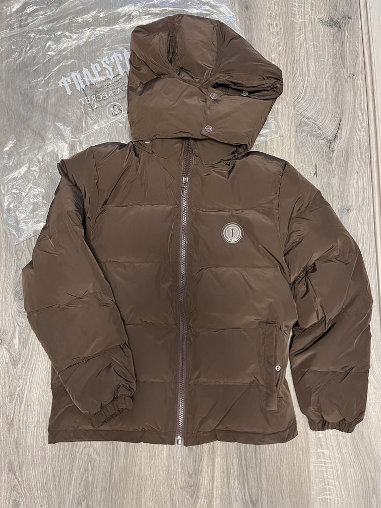 Trapstar Brown Irongate Detachable Hood Puffer