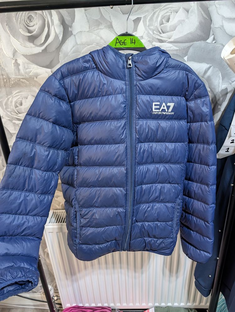 Ea7 Emporio Armani Navy Puffer Jacket- Age 14