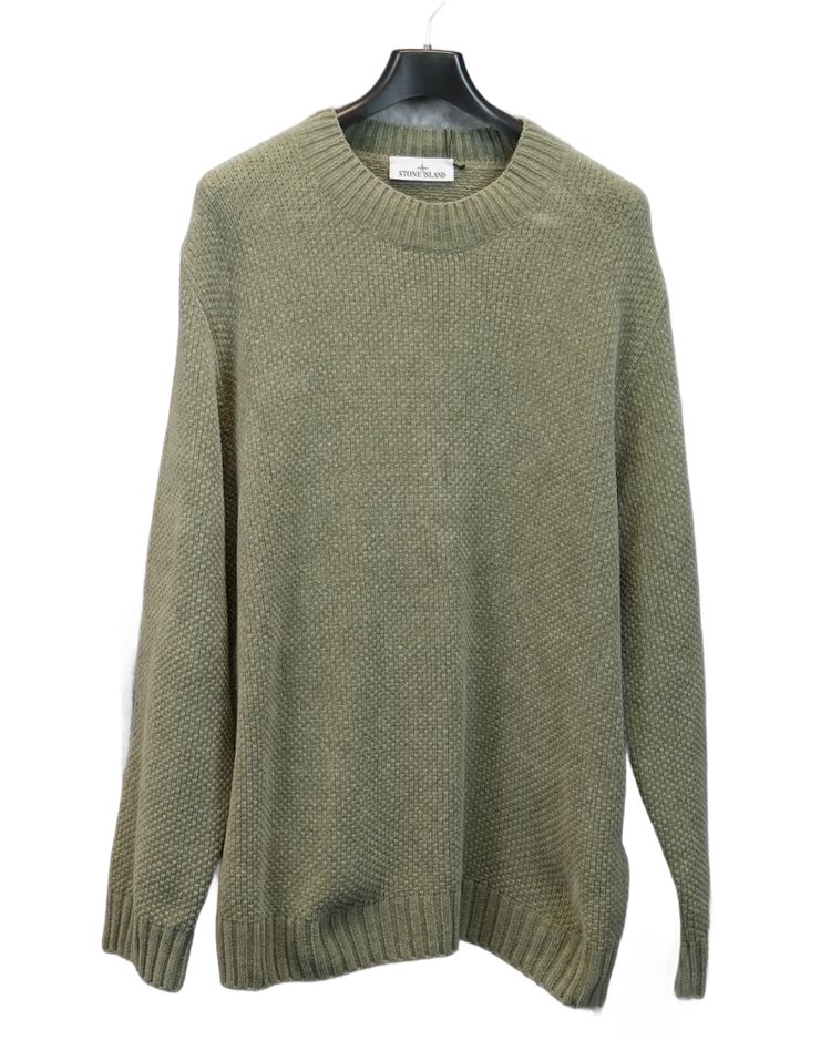 Stone Island Chenille Knit Crewneck sage
