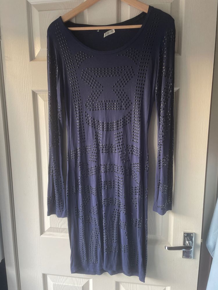 Whistles Navy Blue Long Sleeve Dress