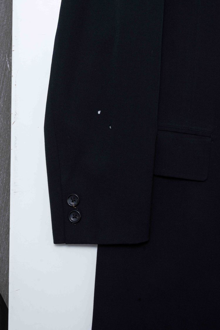 Yohji Yamamoto COSTUME D’HOMME Black Wool Longline Blazer Frock Coat image 4