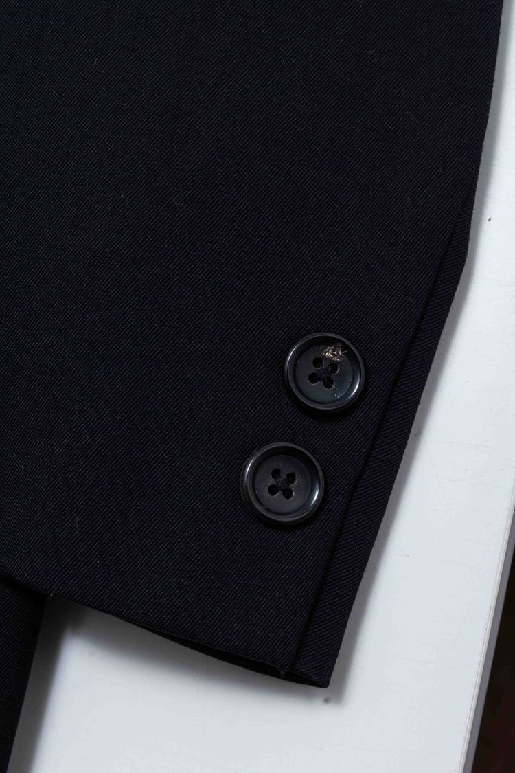 Yohji Yamamoto COSTUME D’HOMME Black Wool Longline Blazer Frock Coat image 3