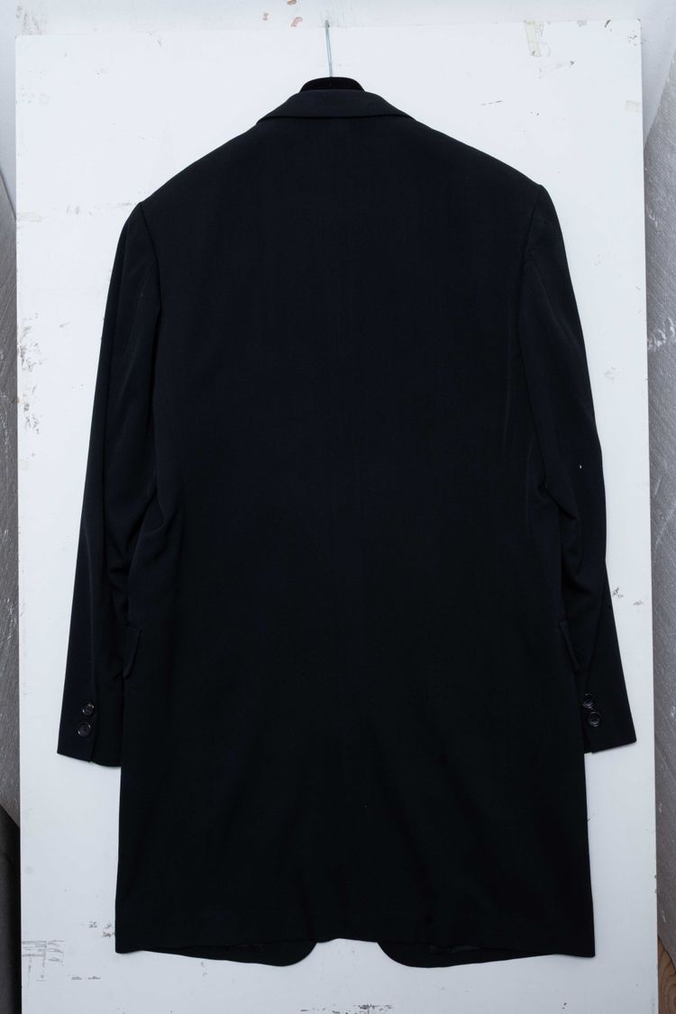 Yohji Yamamoto COSTUME D’HOMME Black Wool Longline Blazer Frock Coat image 10