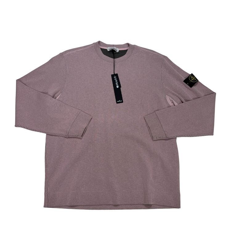 Stone Island Ribbed Cotton Pink Jumper