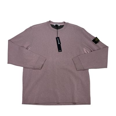 Stone Island Ribbed Cotton Pink Jumper