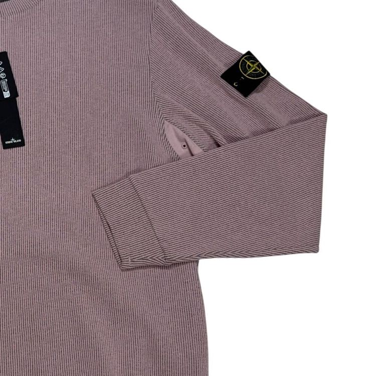Stone Island Ribbed Cotton Pink Jumper image 3