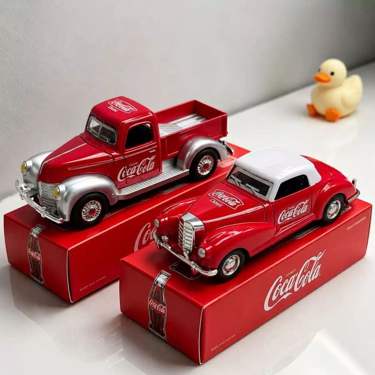 Coca-Cola Classic Red Diecast Model Cars image 1