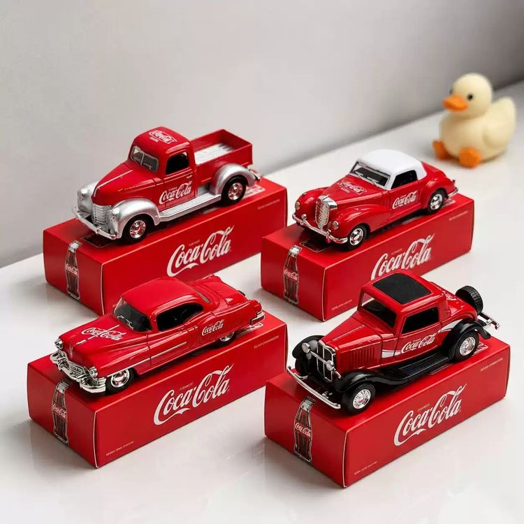 Coca-Cola Classic Red Diecast Model Cars image 2