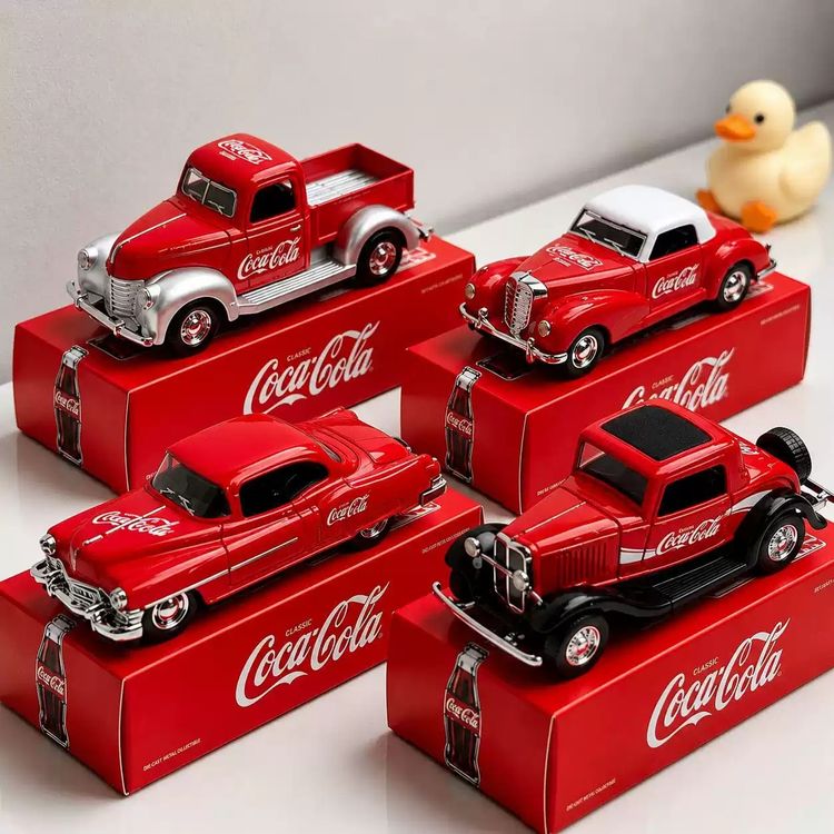 Coca-Cola Classic Red Diecast Model Cars image 3