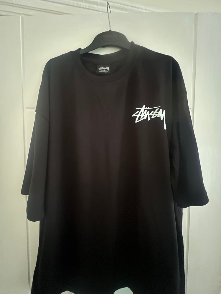 Immagine di Stussy Black T-Shirt With Dice Graphic 2
