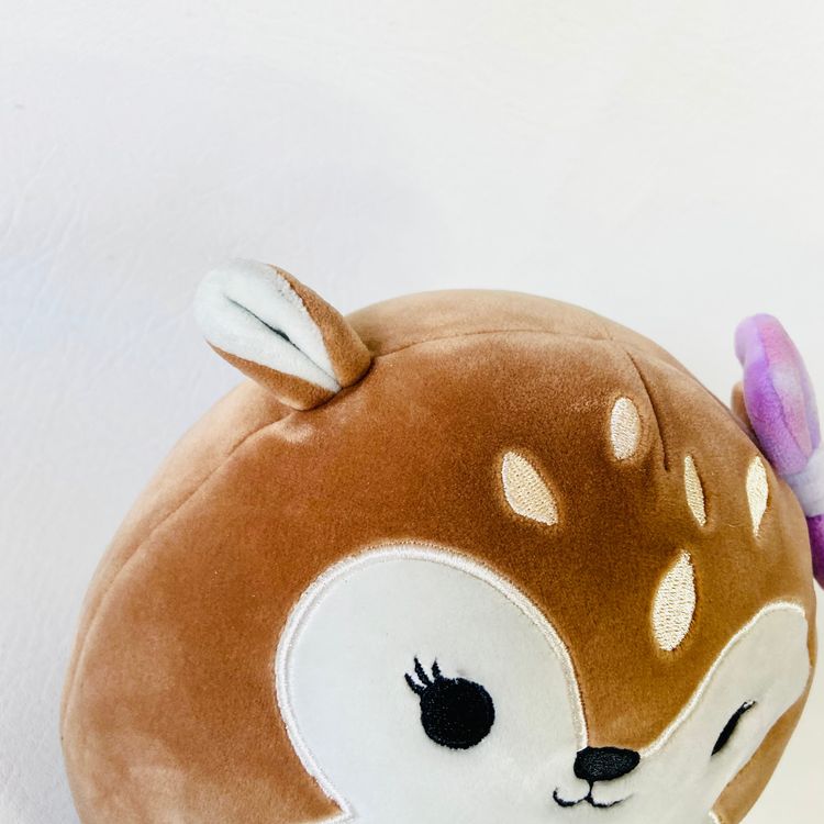 Squishmallows 7 Dawn the Fawn Deer with Purple Bow Soft Squishy Plush Toy | Official Kellytoy Retired 2
