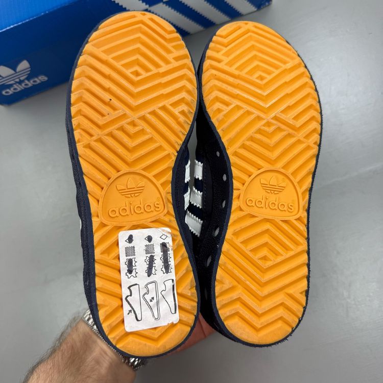 Adidas Originals PT Size UK 1 Navy White Orange Running Kids Trainers Q33633 image 3