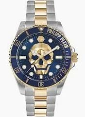 Philipp Plein Skull Diver - Blue face/Two Tone