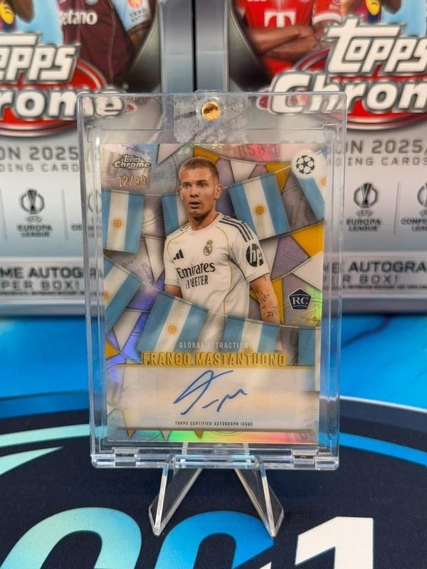 Mastantuono /99 Auto Global Attraction Topps Chrome 25/26