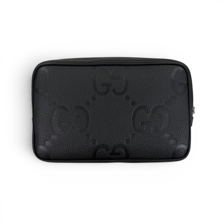 Gucci Jumbo GG Black Leather Travel Bag image 1