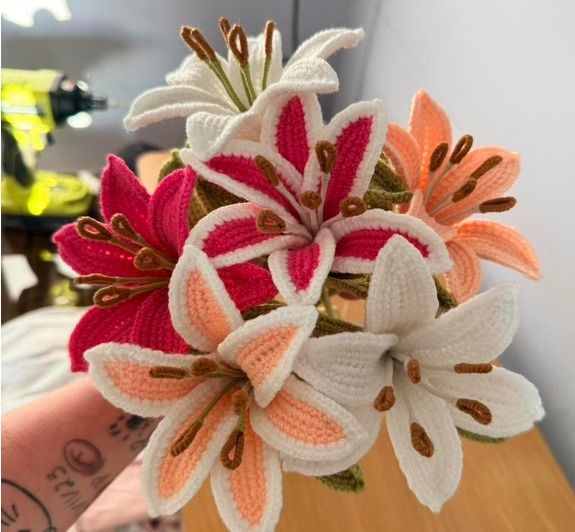 Crocheted Flower Bouquet