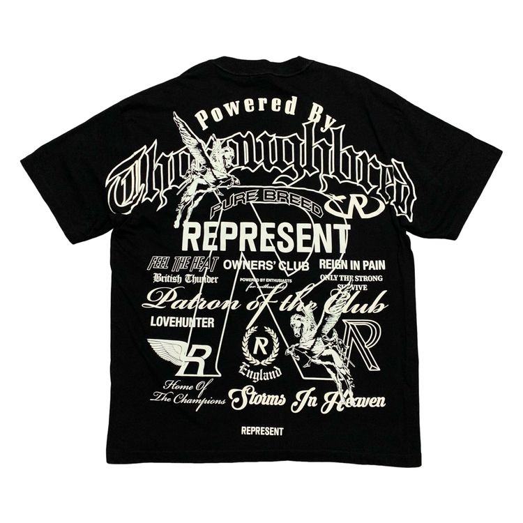 Represent Large Icons Collection Jet Black Tee