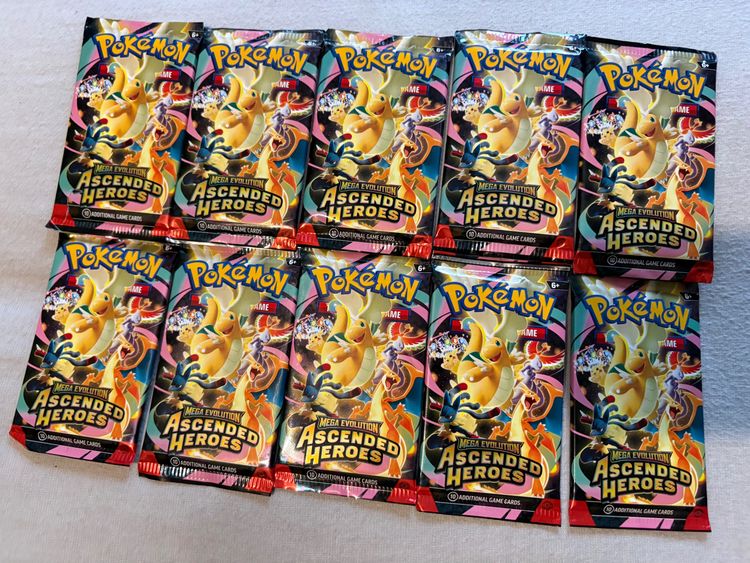 10 x Pokémon Trading Card Game Ascended Heroes Booster Packs