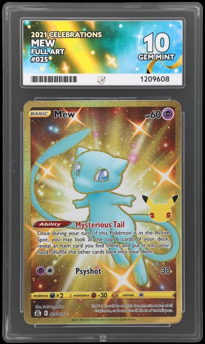 Pokemon Pokemon ACE GEM Mint Perfect 10 25th Anniversary Mew 025/025 product image
