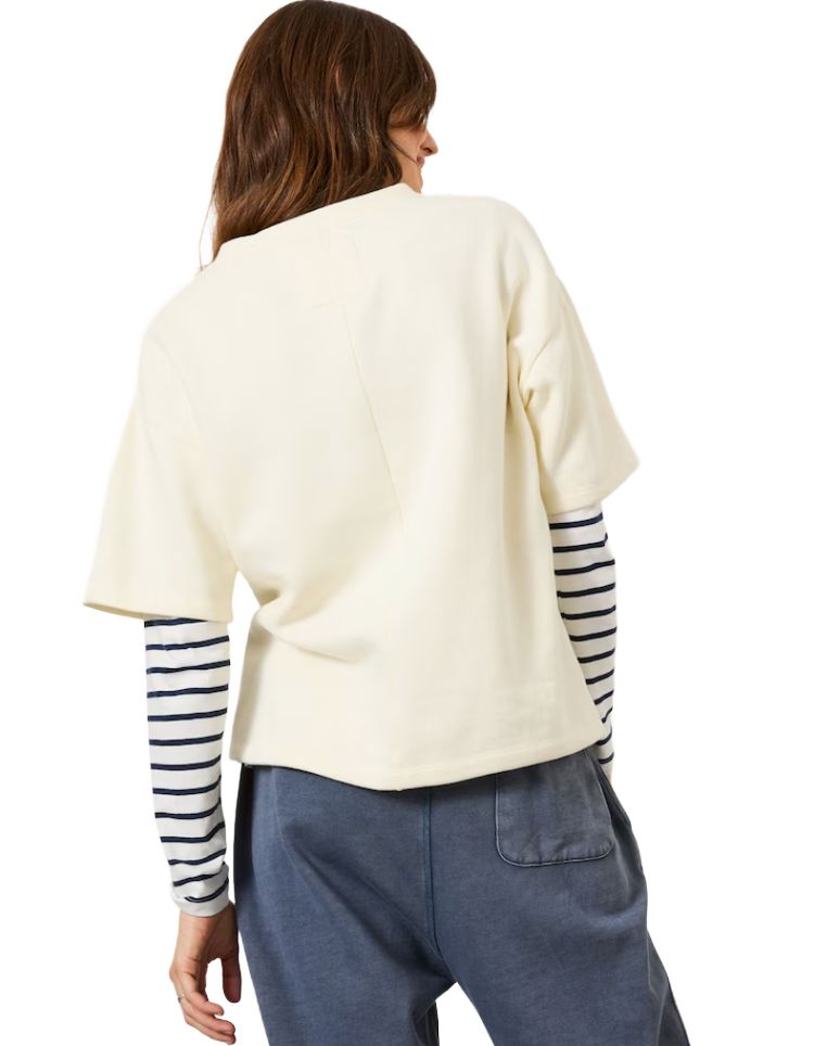 Women's Sol Crew 100% Cotton Sweatshirt in Ivory (Imperfect) 7