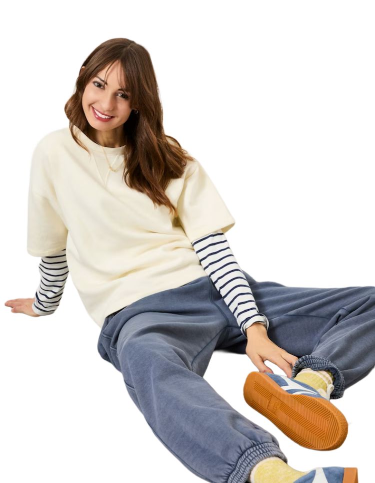 Women's Sol Crew 100% Cotton Sweatshirt in Ivory (Imperfect) 6