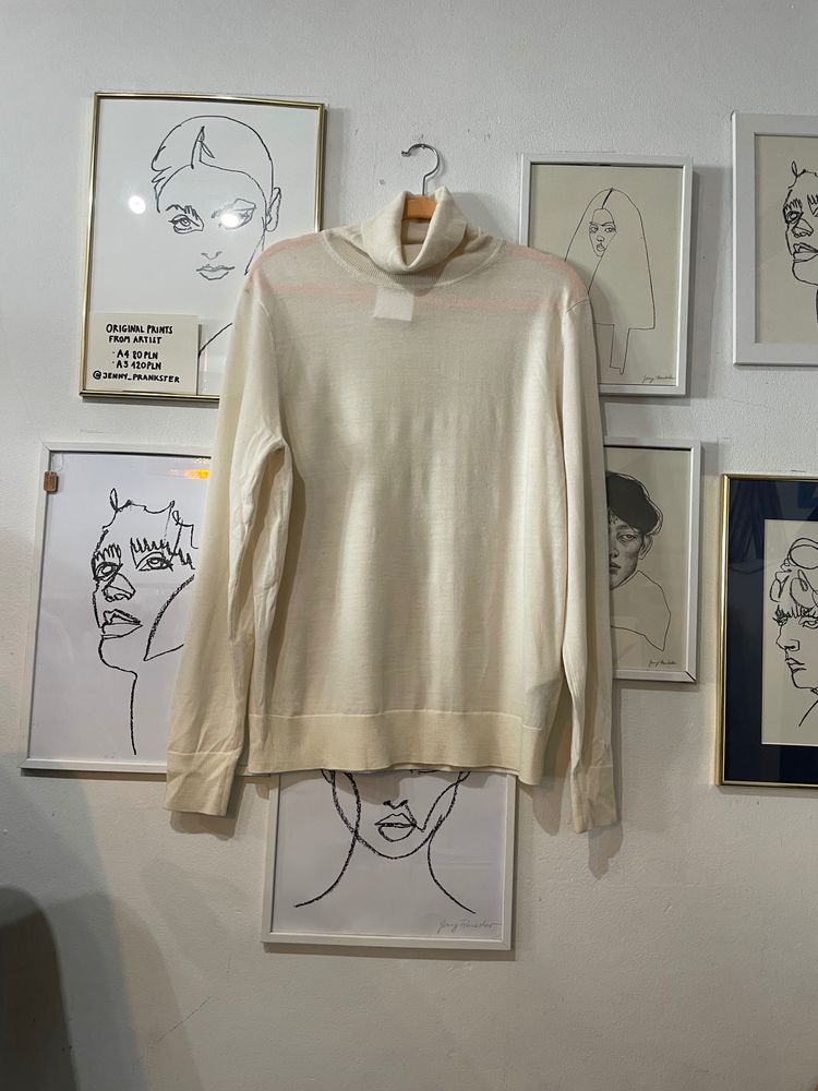 Cream cream turtleneck sweater product image