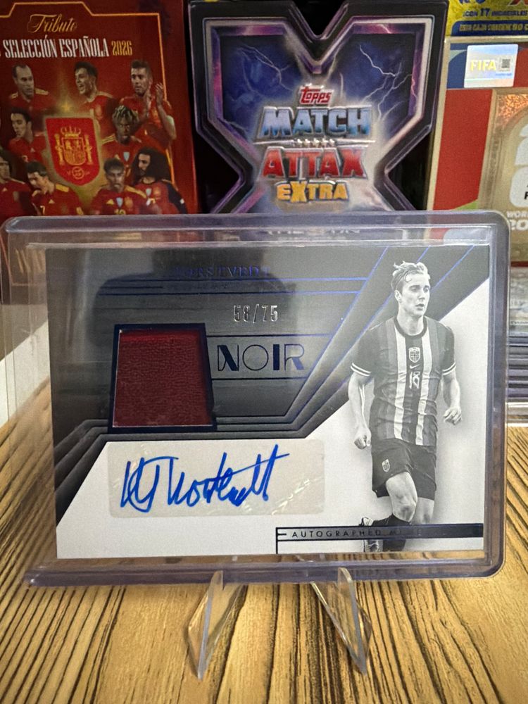 Noir Autographed Soccer Kristian Thorstvedt