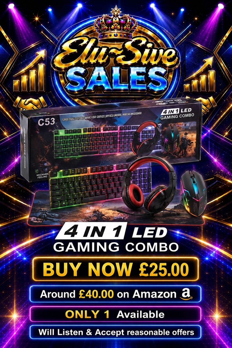 Immagine di 4 In 1 Led Gaming Combo 1