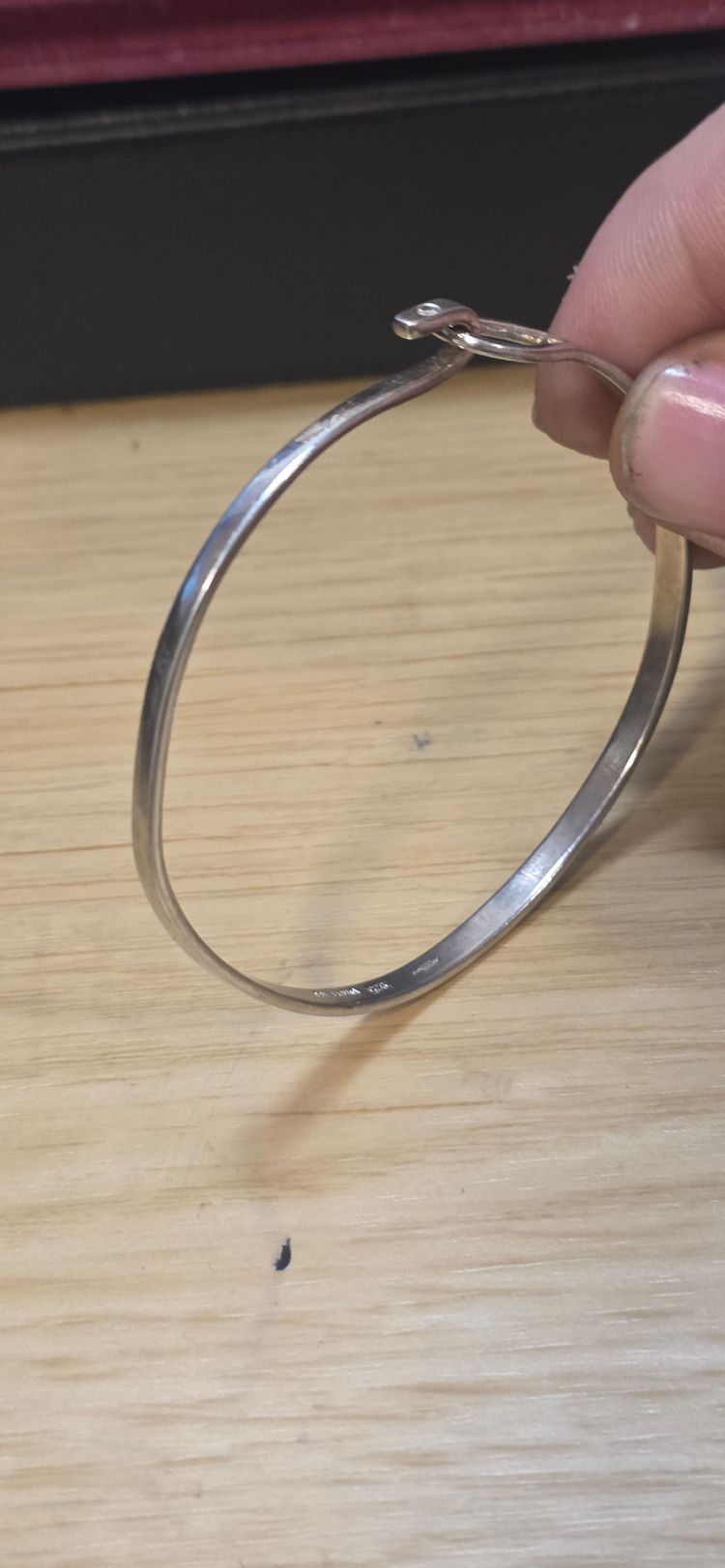 925 sterling Silver hook bangle set with Diamond  image 10