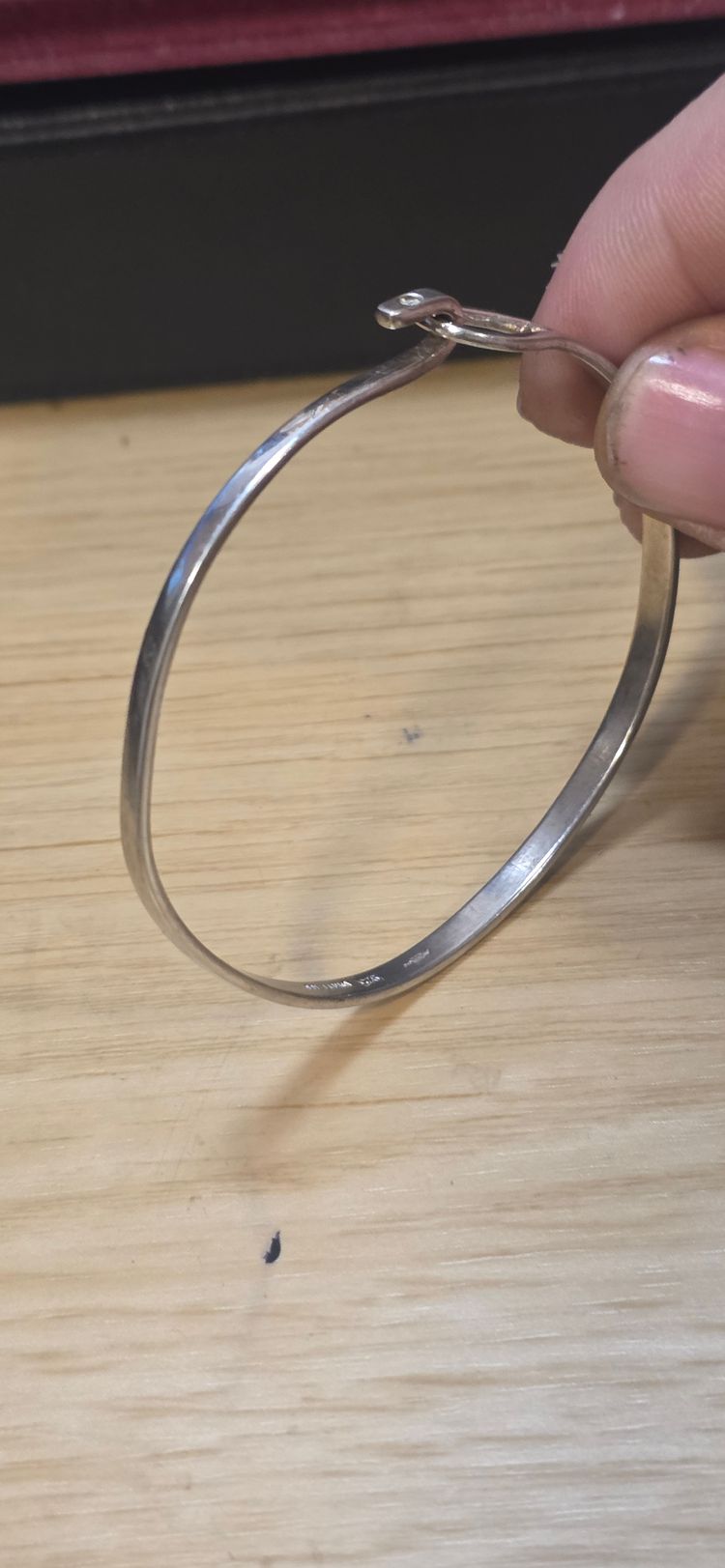925 sterling Silver hook bangle set with Diamond  image 9