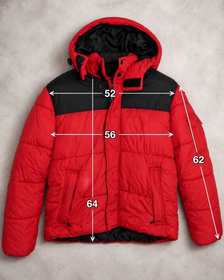 Immagine di H&M Red And Black Puffer Jacket 4