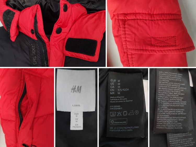 Immagine di H&M Red And Black Puffer Jacket 5