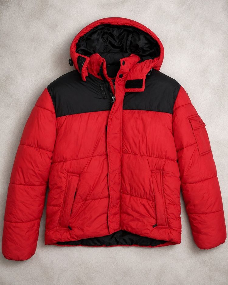 H&M Red And Black Puffer Jacket