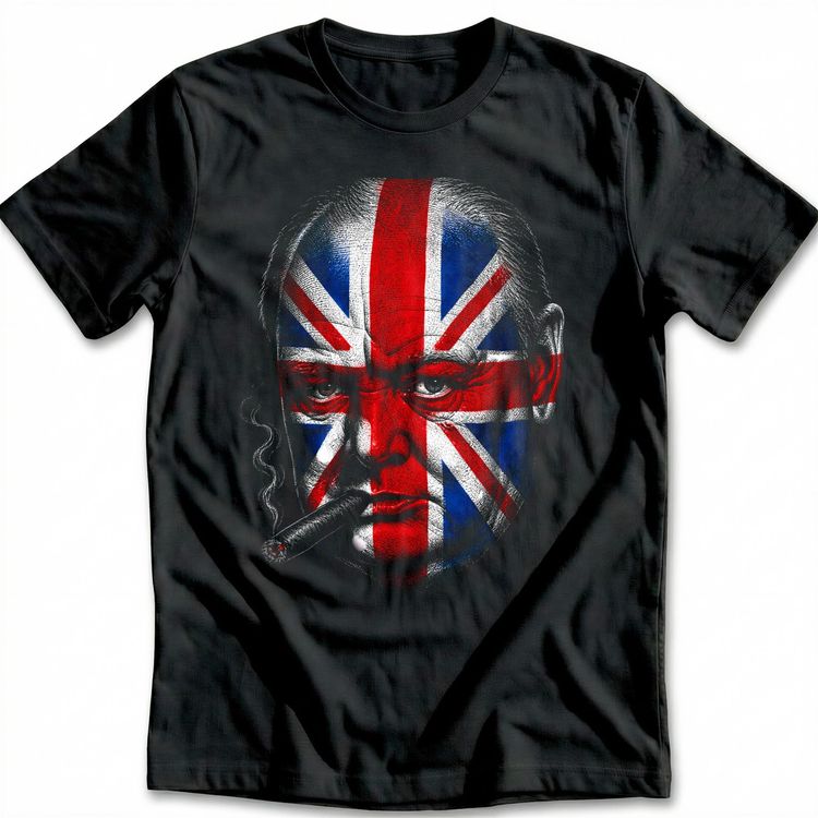 Bold Union Jack Head Style T-Shirt AU 4