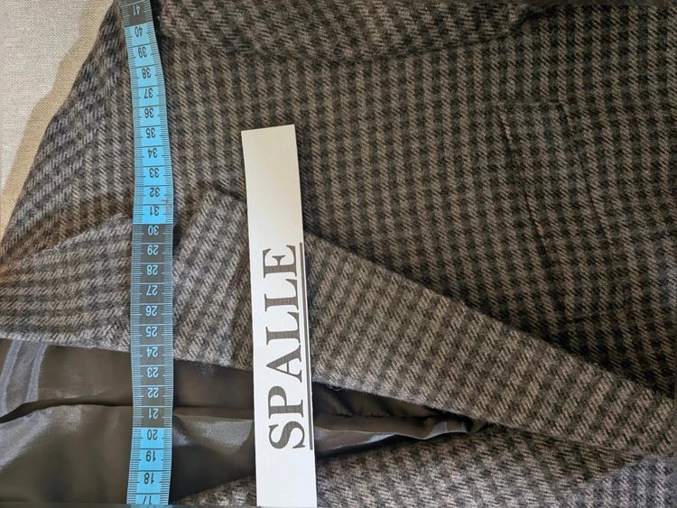Blazer Uomo Fusaro Napoli Sartoriale 100% Lana Pied de poule marrone Grigio 52 7