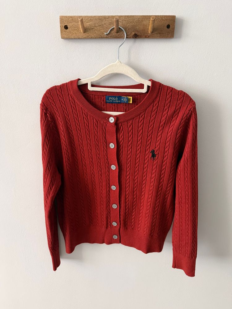 Polo Polo Ralph Lauren Red Cable Knit Cardigan sweter  product image