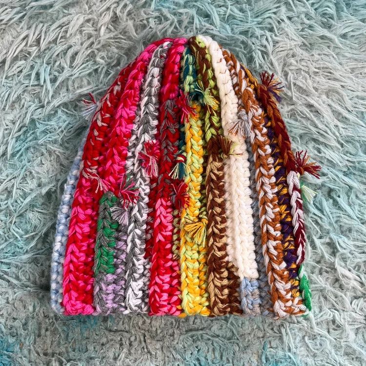 Multicoloured Wool Beanie Hat image 1