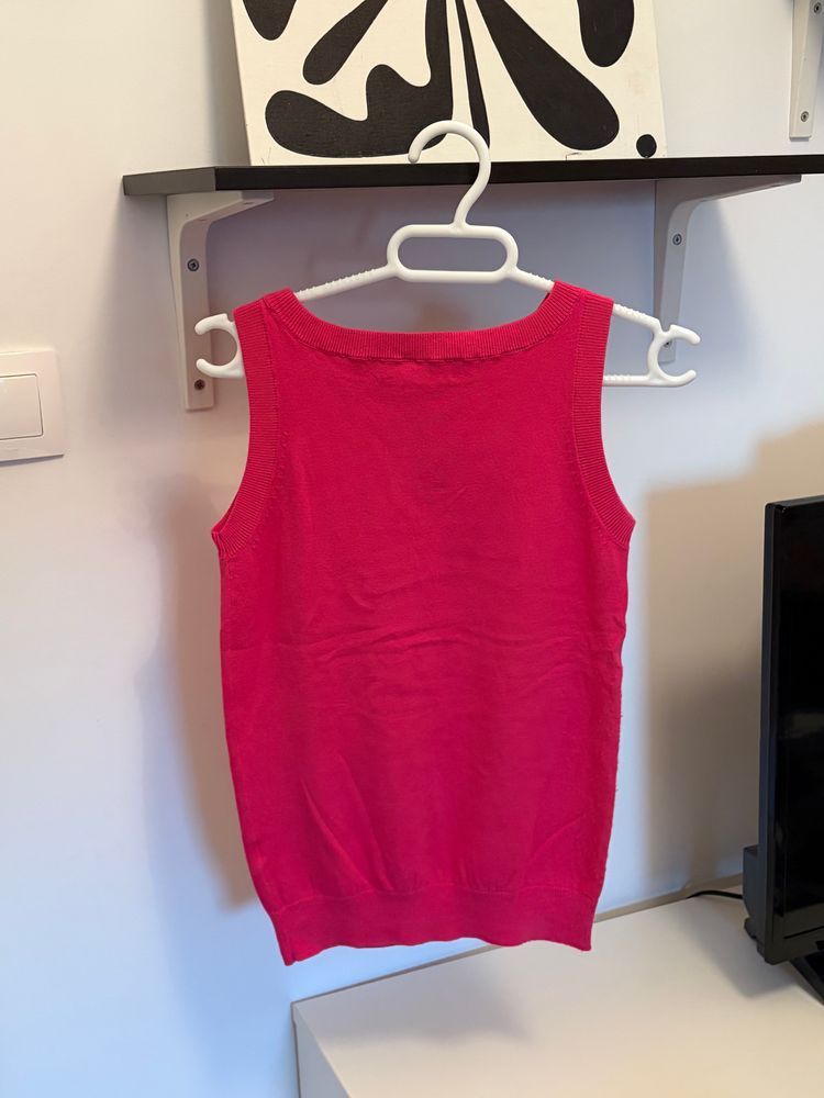 Zara Sleeveless Pink Knit Top image 1
